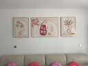 墨派餐厅装饰画带钟表万年历电子钟挂画客厅家用时尚日历表时钟壁画 18柿柿如意 140*70cm晶瓷 实拍图