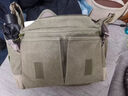 马田休闲低调相机包复古文艺单肩摄影包大容量帆布专业尼康佳能单反包小索尼微单防水便携男女斜跨背包 休闲绿（中号） 实拍图