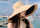 红蜻蜓（RED DRAGONFLY）防晒帽子女超大帽檐双面渔夫帽夏季防紫外线太阳帽户外遮阳帽 黑色+米色【17CM大檐】 均码 实拍图