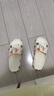 百慕倾臣静音拖鞋女士夏季卡通百搭踩屎感居家居外穿浴室防滑按摩底凉鞋男 白色【nice】 40-41 适合39-40（内长255MM） 实拍图