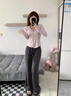 浪莎微喇防晒裤女夏季2025新款高腰显瘦喇叭裤子垂感冰丝薄款阔腿裤 实拍图