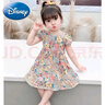 迪士尼女童连衣裙夏装2025新款婴幼儿童a类纯棉公主裙小宝宝裙子1到3岁 花色 【品牌】纯棉碎花连衣裙 100 实拍图