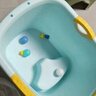 奔麦婴儿洗澡盆儿童洗澡桶圆形宝宝泡澡桶浴桶可坐加厚塑料沐浴盆家用 小号(0-3岁适用)蓝+礼包 实拍图