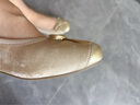 奥古狮登（Agsdon）单鞋女秋季新款国风复古蝴蝶结豆豆鞋浅口平底瓢鞋 P543019 金 39 实拍图