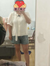 独束大码女装法式甜美荷叶边风琴褶小衫女夏季微胖mm显瘦衬衫上衣 香草奶油杏 L 实拍图