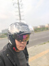 RSV摩托车头盔四分之三头盔男四季通用半盔冬季双镜挡风新国标3C认证 不屈自由-白灰（升级版双镜片） 3XL (60-62CM) 实拍图