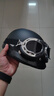 AD新国标A类电动车头盔3C认证国标男女士夏季防晒电瓶车安全帽男款四季通用轻便骑行半盔可爱哈雷盔 3C【纯黑色】黑茶镜 实拍图