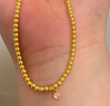 明牌珠宝足金5G黄金多吉·小圆满吊坠挂件男女母亲节礼物AFC0823工费100 黄金吊坠 粉色款AFC0823约0.52克 实拍图