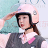AD新国标认证电动车头盔男女士四季通用电瓶车安全帽女款冬季保暖防雾骑行轻便半盔女款冬天围巾头盔 新国标【灰色】透明 均码 实拍图