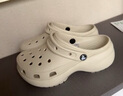 卡骆驰crocs经典云朵老爹鞋洞洞鞋时尚百搭女鞋拖鞋一脚蹬|206750 白色-100(含智必星) 40 (260mm) 实拍图