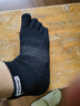injinji五指袜中筒薄款专业防水泡跑步袜coolmax运动速干脚趾袜子 黑 S(37-40) 实拍图