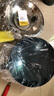 荣事达（Royalstar）章丘手工锻打铁锅圆底老式炒锅无涂层不粘炒菜锅燃气灶带盖34cm 实拍图