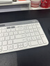 罗技（Logitech）K580无线蓝牙超薄静音键盘 办公键盘笔记本电脑手机Mac平板ipad键盘双模外接键盘薄膜便携多屏家用 超薄键盘-芍药白 实拍图