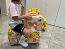 AO WEI LA OW联名小黄鸭儿童行李箱男孩可坐可骑行拉杆箱女孩可爱卡通宝宝旅行 草莓小黄鸭拉链2025新款 20英寸 适合1-5岁可登中大型飞机 实拍图
