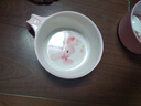五和（WUHE）辅食碗儿童餐具宝宝吃饭碗卡通带手柄婴幼儿碗耐树脂食品级防烫 兔子单柄碗300ML+勺子 实拍图