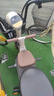 买梦人电动车儿童座椅可折叠前置电瓶车宝宝安全坐椅小凳子车前小坐雅迪一岁3-6岁2岁小空间可遛娃接小孩 前置 螺丝固定 3岁-6岁 奶白咖-【扶手款】 座椅可前后安装+前后调节+一键折叠 实拍图
