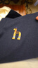 哈吉斯（HAZZYS）男装 夏款男士上衣纯色休闲翻领短袖POLO衫男ASTZE0BBF24 藏青色NV M （170/92A 46） 实拍图