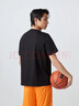 杰克·琼斯（JACK&JONES）25年男装T恤男夏季T恤舒适男士短袖凉感多色上衣纯色水洗不易走形 E40黑色 2XL 实拍图