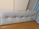 南极人靠枕床上腰部靠垫床头靠背垫趴睡枕榻榻米沙发护腰靠抱枕床头靠垫 北岛-绅士灰【可拆洗】 长150*厚20*高50cm 实拍图
