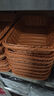 拜杰藤编茶点盘野餐中式点心盘油炸盘干果盘零食盘小吃盘水果盘方形 实拍图