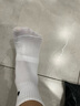 蒲恋运动袜纯棉男女中筒秋季精英篮球袜子吸汗 5双白色 中筒(36-44) 实拍图
