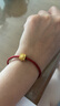 周六福（ZLF）  黄金转运珠女款足金吉配三合生肖本命年手饰 定价 福(鸡蛇牛)-1.21g 实拍图