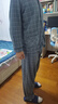 红豆居家【春上新】男女纯棉精梳情侣睡衣男格纹情人节家居服 山黛蓝 XL 实拍图