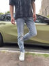 高端牛仔裤男士修身直筒小脚弹力2025夏季薄款休闲裤春秋长裤子男 B13浅蓝色 常规 32 建议130-140斤 实拍图