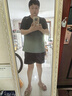 艾伦伯顿运动套装女瑜伽服跑步速干衣夏季宽松大码短裤健身T恤短袖羽毛球 黑绿套装【冰丝 速干 透气】 2XL【145-160斤】 实拍图