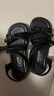 富罗迷女童凉鞋夏季新款软底透气露趾罗马鞋小女孩公主鞋 黑色  35  实拍图