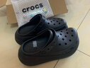 crocs卡骆驰檀健次同款经典泡芙洞洞鞋轻便舒适休闲鞋|207521 黑色-001(含智必星) 39 (240mm) 实拍图