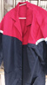 沃巴伦男士工作服罩衣长袖耐磨耐脏防尘工厂车间搬货罩衣劳保蓝大褂工装 拼色大褂【上红下藏青】 大号（110斤-190斤可穿） 实拍图