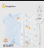 童泰（TONGTAI）婴儿短袖连体衣夏季纯棉宝宝衣服儿童家居内衣哈衣2件装 蓝色66cm 实拍图