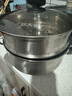 炊大皇304不锈钢汤锅+蒸屉 汤蒸炖锅蒸锅双耳煮粥煮面 22cm 电磁炉通用 实拍图