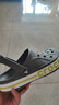 卡骆驰crocs洞洞鞋贝雅卡骆班轻便耐磨一脚蹬休闲鞋|205089 石板灰/青柠绿-0GX 40 (250mm) 实拍图