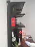 安善五金洞洞板置物架墙面免打孔落地书架立式货架出租屋少女电竞桌房 【顺丰】黑双架138×35×(高下滑选择) 高190CM/单架3层4背/双架6层8背 实拍图