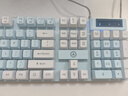 银雕(YINDIAO) K500键盘彩包升级版 机械手感 游戏背光电竞办公USB外接 全尺寸 蓝白双拼白光有线键盘 实拍图