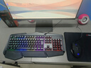 达尔优LK160牧马人机械手感键盘鼠标套装游戏发光有线薄膜键盘USB台式电脑笔记本办公耳机三件套大手托 LK160背光键盘 实拍图