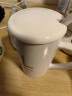 共禾京品马克杯陶瓷杯子咖啡杯情侣茶杯男女大容量380ml 带勺带盖(白色) 实拍图