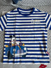 巴布豆儿童t恤夏季新款男童短袖舒适条纹半袖薄款吸汗上衣高级感童装 蓝 敞篷巴布组合 110 实拍图