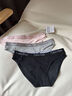 Calvin Klein内衣女士三条装ck本命年提花棉质微弹比基尼三角内裤女QP2349O Q7Z-太空黑/樱花粉/椰青灰 3条 S 尺码偏大，建议拍小一码 实拍图