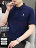 啄木鸟（TUCANO）短袖t恤男夏季时尚纯色翻领polo打底衫休闲上衣男装 藏青 L 实拍图