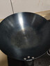 洽硕传统老式章炒菜铁锅圆底无涂层物理不粘锅炒锅家用大勺燃气灶锅具 36cm单锅+铲（已开锅） 36cm 实拍图