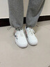 森马（Senma）男鞋夏季休闲百搭小白鞋子男士软底轻便厚底增高板鞋男款镂空透气 白橘 42 实拍图