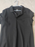 拇指白小T短袖polo衫男士春夏透气商务休闲翻领白小丅 墨黑 4XL  实拍图