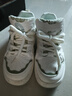 回力女鞋厚底板鞋小白鞋百搭运动鞋  米/绿 38 实拍图