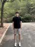 NASADKGM官方潮牌美式休闲短裤男夏季痞帅直筒胖子大码宽松阔腿运动五分裤 杏色 XL （建议135-155斤） 实拍图