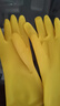 巧姨橡胶手套劳保工作耐磨耐用胶皮防水洗衣服洗碗女厨房家用 黄色加厚3双装 L(大码) 实拍图
