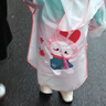 牧萌儿童雨衣男童女童防水全身雨披幼儿园小学生雨具 粉色草莓兔 S 实拍图