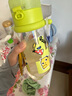 babycare儿童水杯夏季吸管杯学饮杯免拧户外运动直饮幼儿园上学水壶-青色 实拍图